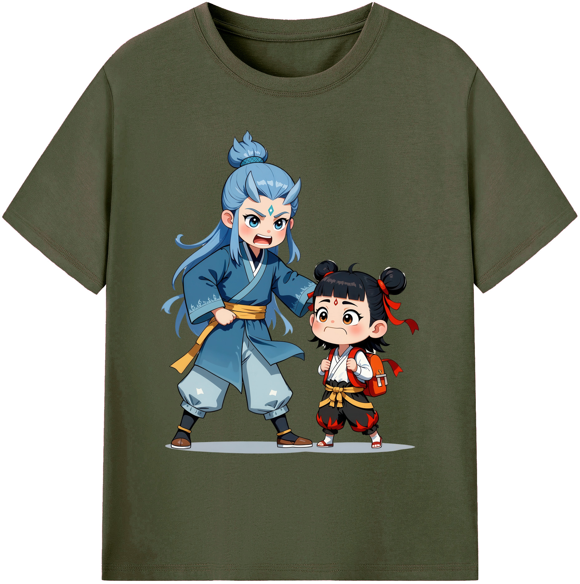（画像用） Ne Zha 2 ナタ 魔童の大暴れ 綿100％ メンズ半袖Tシャツ｜肌触りやわらか＆通気性